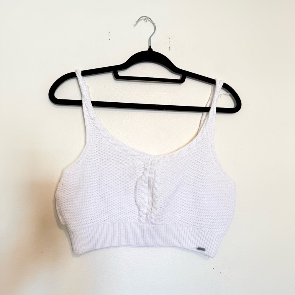 Hollister | White Knit Crop Camisole